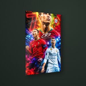 Cuadro cr7 en MDF con vinil brillante – Salto Producciones Guatemala