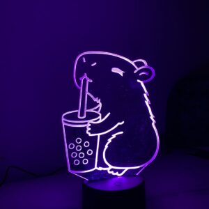 Lámpara LED 3D capibara – Salto Producciones Guatemala